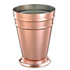 Barfly M37168CP 13-1/2 oz. Deluxe Julep Cup, Footed Base, Dual Rib Design, 18/8 SS, Copper Plated Finish