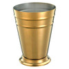 Barfly M37168GD 13-1/2 oz. Deluxe Julep Cup, Footed Base, Dual Rib Design, 18/8 SS, Gold Plated Finish