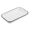 Tablecraft 11671 Canteen Collection 1/8 Size Sheet Pan, Melamine, White w/Black Edges