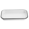 Tablecraft 11671 Canteen Collection 1/8 Size Sheet Pan, Melamine, White w/Black Edges