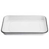 Tablecraft 11669 Canteen Collection 1/4 Size Sheet Pan, Melamine, White w/Black Edges