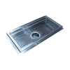 Winholt FLRTRGH-1224H4-14GA Floor Trough 12"W x 24"L, Stainless Steel
