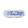 Churchill FRBLPLT31 Inked Fresco 10-1/4" x 7-1/8" Natural Deep Tray, Blue - Side View