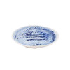 Churchill FRBLPO171 Inked Fresco 6-1/2" Natural Organic Plate, Blue - Side View