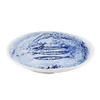 Churchill FRBLPO221 Inked Fresco 8-1/2" Natural Organic Plate, Blue - Side View