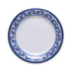 GET WP-6-DE Diamond Esencia 6" Wide Rim Plate, Melamine, White w/Blue Decal - Top View