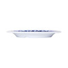 GET WP-6-DE Diamond Esencia 6" Wide Rim Plate, Melamine, White w/Blue Decal - Side View
