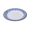 GET WP-6-DE Diamond Esencia 6" Wide Rim Plate, Melamine, White w/Blue Decal