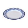 GET WP-7-DE Diamond Esencia 7" Wide Rim Plate, Melamine, White w/Blue Decal - 48/Case