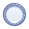 GET WP-10-DE Diamond Esencia 10" Wide Rim Plate, Melamine, White w/Blue Decal - Top View