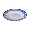 GET B-2412-DE Diamond Esencia 24 oz. Wide Rim Bowl, Melamine, White w/Blue Decal - 12/Case