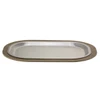 Service Ideas LO12DWC Original Thermo-Plate Platter Large Holder w/ Stainless Insert, Dark Wood