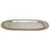 Service Ideas LO12LWC Original Thermo-Plate Platter Large Holder w/ Stainless Insert, Light Wood