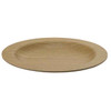 Service Ideas RT701LW Thermo-Plate Platter Small Round Holder, Light Wood