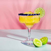 GET SOL-16MAR-CL Solera 16 oz. Margarita, Clear w/ Blue Rim, SAN - 12/Case