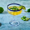 GET SOL-16MAR-CL Solera 16 oz. Margarita, Clear w/ Blue Rim, SAN - 12/Case
