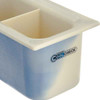 Carlisle CM1103C1402 Coldmaster CoolCheck 1/3 Size Divided Food Pan, 6" Deep, White/Blue