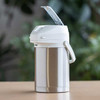 Service Ideas CTAL22WHT Color Me SVAC 74.4 oz. Insulated Airpot, Brushed Stainless & White