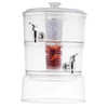 Tablecraft 10961 2 gal. Two-Tiered Beverage Dispenser Set, Stackable, Infusion/Ice Chamber, Round