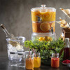 Tablecraft 10961 2 gal. Two-Tiered Beverage Dispenser Set, Stackable, Infusion/Ice Chamber, Round