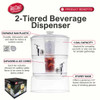 Tablecraft 10961 2 gal. Stackable 2-Tier Beverage Dispenser, SAN, Clear