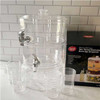 Tablecraft 10961 2 gal. Two-Tiered Beverage Dispenser Set, Stackable, Infusion/Ice Chamber, Round