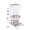 Tablecraft 70 3 gal. Beverage Dispenser, Two Containers, Rectangle