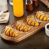 Tablecraft 12956 Acacia Collection 15-3/4" Serving Board, Modern Stripe