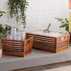 American Metalcraft Loft Collection Crates, Acacia Wood