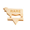 Tablecraft 13110 Cow-Shape "RARE" Steak Markers, Bamboo