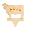 Tablecraft 13110 Cow-Shape "RARE" Steak Markers, Bamboo