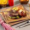 Tablecraft 13112 Cow-Shape "MEDIUM" Steak Markers, Bamboo