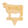 Tablecraft 13113 Cow-Shape "M-WELL" Steak Markers, Bamboo