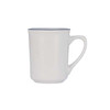 Libbey 114223 Porcelana Linea 8.5 oz. Mug, Porcelain, Blue Band