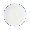 Libbey 114235 Porcelana Linea 10-1/2" Coupe Plate, Porcelain, Blue Band