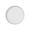 Libbey 114219 Porcelana Linea 10-1/2" Stacking Plate, Porcelain, Blue Band