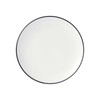 Libbey 114238 Porcelana Linea 8-1/4" Coupe Plate, Porcelain, Black Band