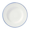 Libbey 114225 Porcelana Linea 20 oz. Pasta Bowl, Porcelain, Blue Band