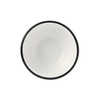 Libbey 114230 Porcelana Linea 7 oz. Bouillon Bowl, Porcelain, Black Band - 36/Case