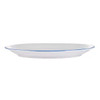 Libbey 114231 Porcelana Linea 13-5/8" x 10" Oval Platter, Porcelain, Blue Band