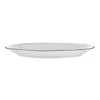 Libbey 114232 Porcelana Linea 13-5/8" x 10" Oval Platter, Porcelain, Black Band
