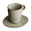 Bon Chef 2300054P Harbour Tavola 6-1/4" Saucer, Porcelain, Reactive Gray