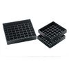 Cal-Mil 681-4-13 Classic 4" Square Drip Tray, Plastic, Black