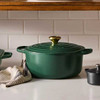 Le Creuset 21177026098071 Signature 5.5 qt. Dutch Oven, Enameled Cast Iron, Foret