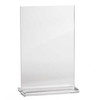 Tablecraft 85110 8-1/2" x 11" Table Tent, Plastic, Clear