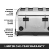 Waring WCT708 4 Slot Toaster, Stainless Steel, 120V