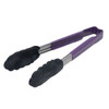 Vollrath 478091280 Kool-Touch 9-1/2" High Temp Utility Tongs, Stainless Steel, Purple