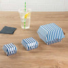 Restaurantware RWA0379BLW Bio Tek 4" Burger Box, Paper, Ripple Wall