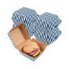 Restaurantware RWA0379BLW Bio Tek 4" Burger Box, Paper, Ripple Wall