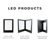 Risch LED-2V 8.5X14 LED Light Up Menu Cover, Double View, Black
